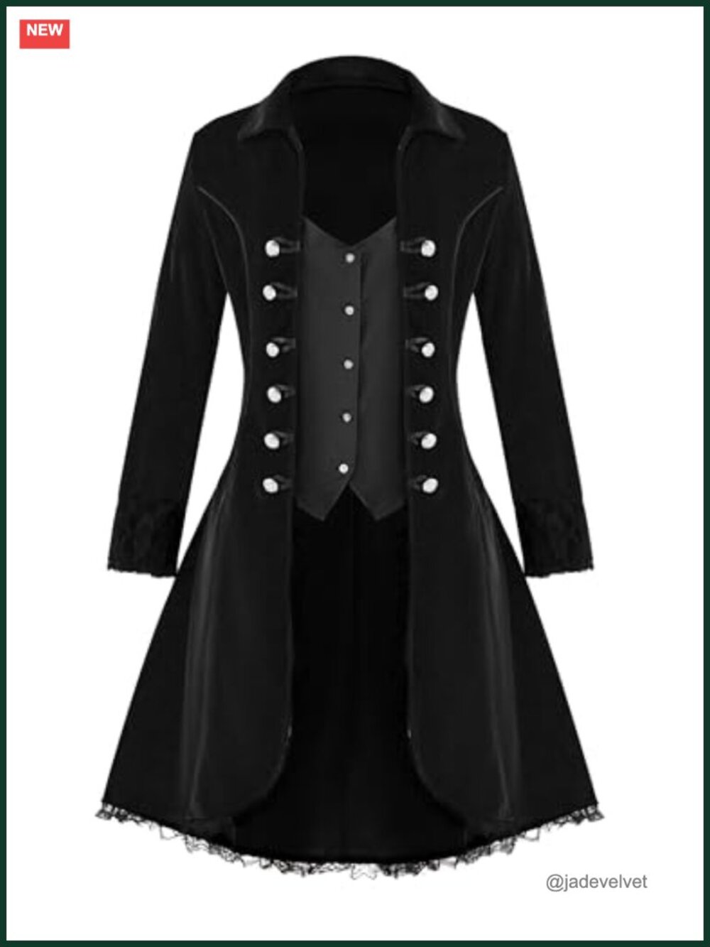 Spooktacular Creations Women's Steampunk Victorian Tailcoat Costume Jacket